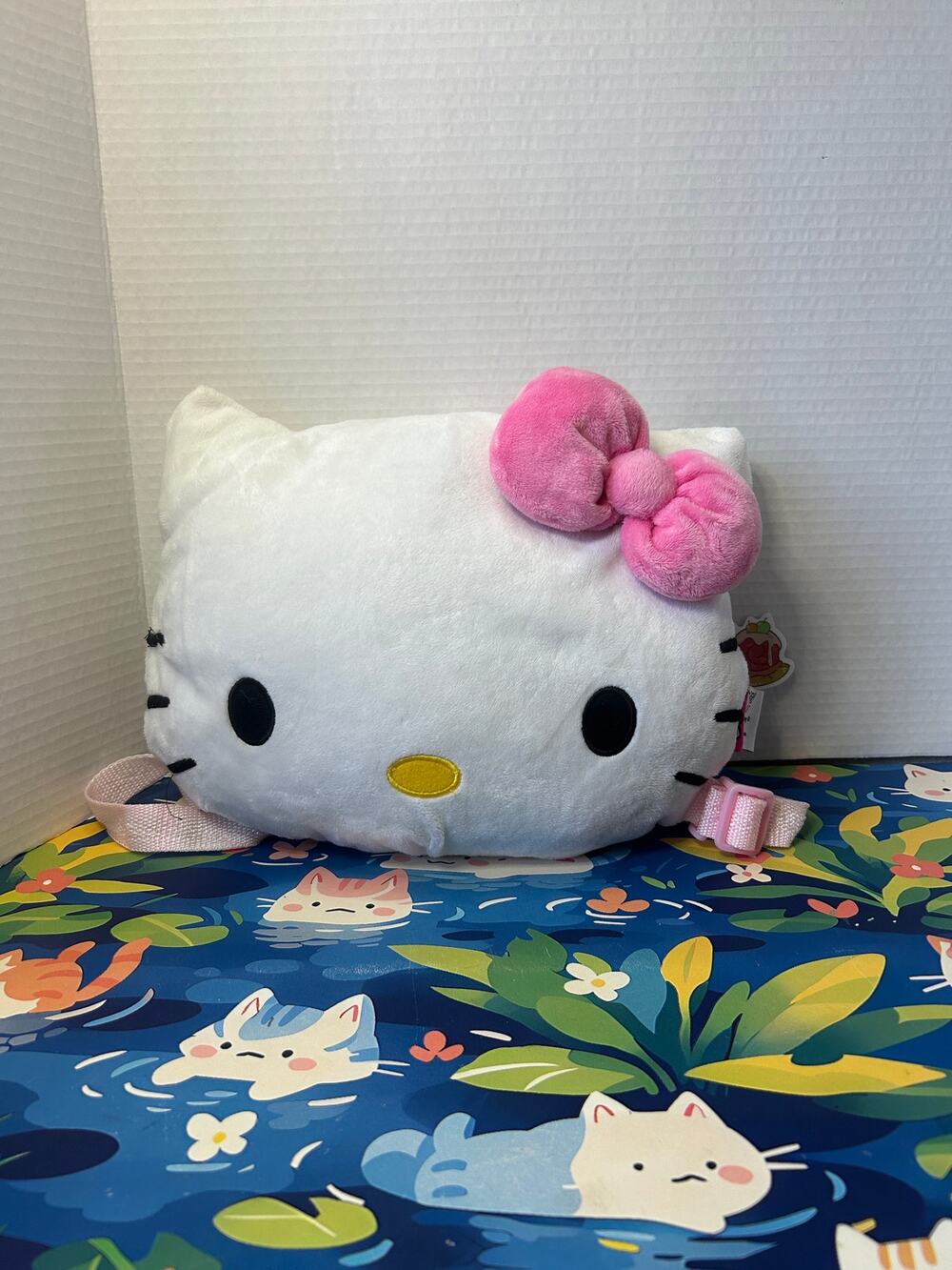 Hello Kitty Head Shaped Plush Backpack